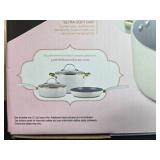 Paris Hilton 2qt Sauce Pan with Glass Lid, Ceramic Nonstick in Orig Box