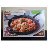 Parini 10.5 Inch Pre-Seasoned Cast Iron Deep Skillet in Orig Box