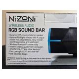 Nizoni Wireless Audio RGB Sound Bar with Bluetooth and RGB Light Effects in Orig Box
