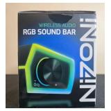 Nizoni Wireless Audio RGB Sound Bar with Stereo Sound and Bluetooth in Orig Box
