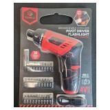 Torelli Rechargeable Cordless Pivot Driver Flashlight with 30-Piece Bit Set in Orig Pkg
