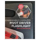 Torelli Rechargeable Cordless Pivot Driver Flashlight with 30-Piece Bit Set in Orig Pkg