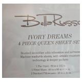BellaRusso Ivory Dreams 4 Piece Queen Sheet Set Sealed