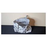 Bella Russo Black and White Floral Tote Bag