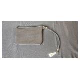 Black Textured Shoulder Bag and Matching Wristlet Set