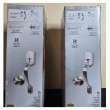 Lot of 2 Defiant Castle Satin Nickel Entry Door Handle Sets in Orig Pkg