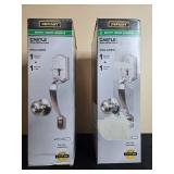 Lot of 2 Defiant Entry Door Handle Sets Satin Nickel Finish Castle in Orig Pkg
