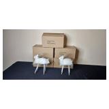 Set of Wondershop White Decorative Deer Figurines