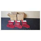 Holiday Decor Collection with Wondershop Deer Figures and Plaid Pet Stockings