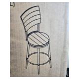 Hillsdale Furniture Jennings Metal Swivel Counter Stool with Wood Seat in Orig Box