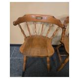 Pair of Wooden Windsor-Style Dining Chairs