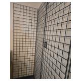Set of Black Metal Gridwall Panels for Display or Organization