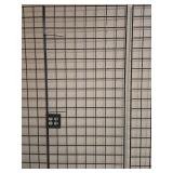 Set of Black Metal Gridwall Panels for Display or Organization