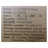 AOK V Fold N95 B Masks NIOSH Certified M Size - total qty unverified