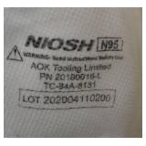 Box of V Fold N95 B Masks Size M (Niosh Certified) - total qty unverified