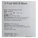 Box of V Fold N95 B Masks Size L NIOSH Certified - total qty unverified