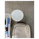 Holiday and Winter Themed Tin Collection with Metal Cookware and Plastic Container