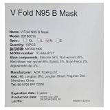 Case of AOK V Fold N95 B Masks, Size M, NIOSH Certified - total qty unverified