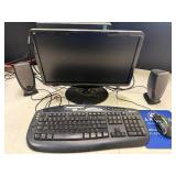 Lenovo ThinkCentre M Series Desktop Set with Monitor, Keyboard, Mouse, and Dell Speakers