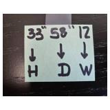 Huxley Large Sideboard Buffet with Two Doors and Three Drawers, 58 Inch Wide