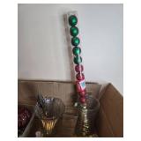 Holiday Decor and Household Variety Lot with Glass Ornaments and Kitchen Items