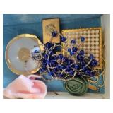 Large Vintage Costume Jewelry Collection with Jewelry Box and Assorted Accessories