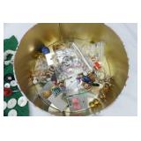 Vintage Button Collection, Costume Jewelry, Gingerbread Man Round Tin