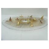 Vintage Metal Wall Art Featuring Geese 36"x20"