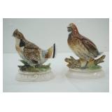 Ceramic Birds. Ruffed Grouse. Bobwhite