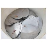 hat box full of metal hearts