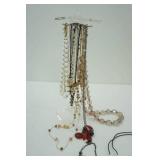 Acrylic Necklace Holder and Necklaces