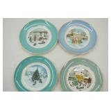 Vintage Avon Christmas Collectible Plates (4ct) 1970s