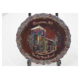 Vintage Fenton Christmas Plates & Daisy and Button Bells & Hat