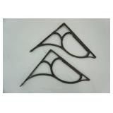 Vintage Cast Iron Shelf Brackets 14"x13.5" (2ct)