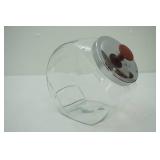 Glass Candy/Cookie ar with Chrome Lid