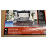 Agio Woven Patio Swing with Canopy and Sunbrella Fabric