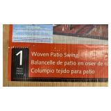 Agio Woven Patio Swing with Canopy and Sunbrella Fabric