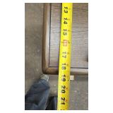 Wood and Glass Display Cabinet with Double Doors and Removable Leg base