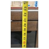 Wood and Glass Display Cabinet with Double Doors and Removable Leg base