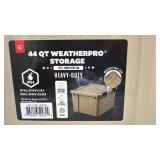 Set of 3 44 Qt WeatherPro Heavy-Duty Storage Containers with Lids