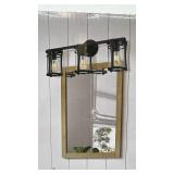 Ove Joakim 3-Light Vanity Fixture with Black Finish and LED Bulbs