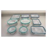 18-Piece Glass Food Storage Container Set with Snap Lids