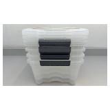 IRIS 4-Piece Buckle Up Storage Set with Lids