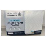 Set of 2 Serenity by Tempur-Pedic Cooling Memory Foam Pillows Standard Size