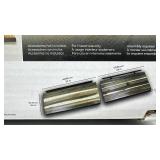 Vision Home Set of 2 Acacia Wood Floating Shelves - small chip in corner