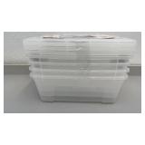 Set of 4 IRIS Buckle-Up Storage Boxes 12.2L Stackable
