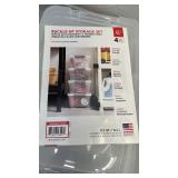 Set of 4 IRIS Buckle-Up Storage Boxes 12.2L Stackable