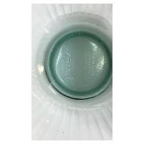 Pyrex Set of 4 Ribbed Glass Mixing Bowls with Colored Lids