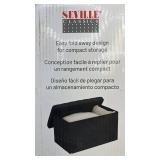 Seville Classics Trunk Bench with Foldable Storage in Black