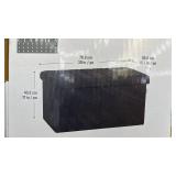 Seville Classics Trunk Bench with Foldable Storage in Black